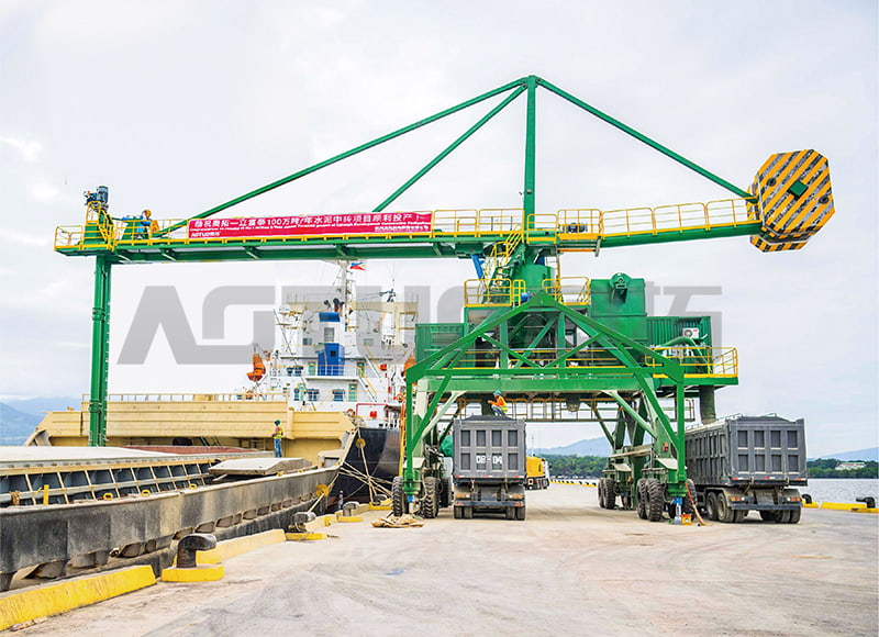 1000-70000 DWT 200-1500t/h Tyrus Mobile Screw Navis Unloader